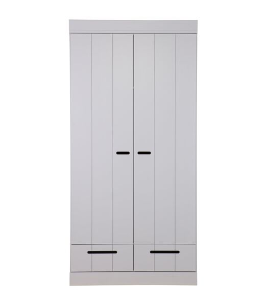 Armoire 2 Portes  - Pin - Béton - 195x94x53  - Connect