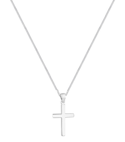 Collier Femmes Symbole De La Croix Basique En Argent Sterling 925