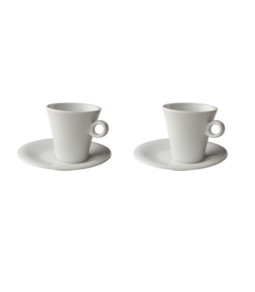 Tasse à cappuccino et soucoupe  Finn 20 cl 15,5 cm Porcelaine blanche 2 pièce(s)