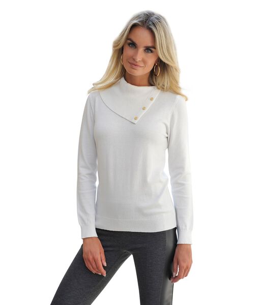 Pull maille douce col enveloppe DASIA