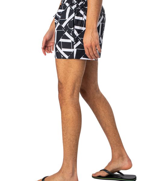 Korte Zwemshort Met Trekkoord Print