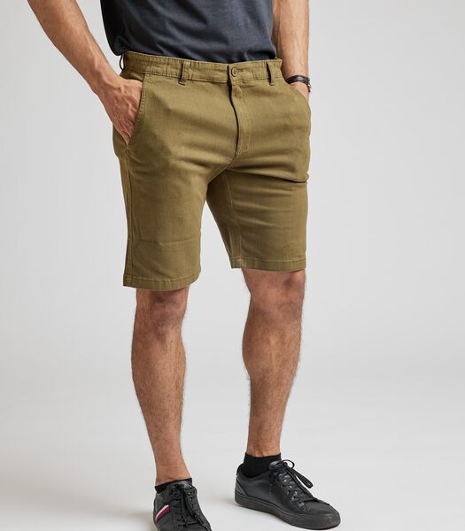 Short chino pour hommes - Vert olive