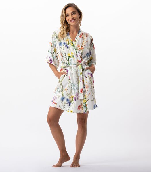 Kimono met bloemenprint in 100% viscose RIVIERA 760