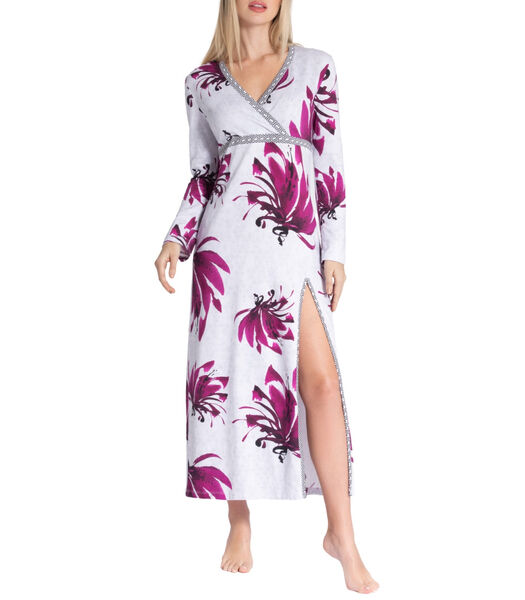 Chemise de nuit longue à imprimé floral Misaki