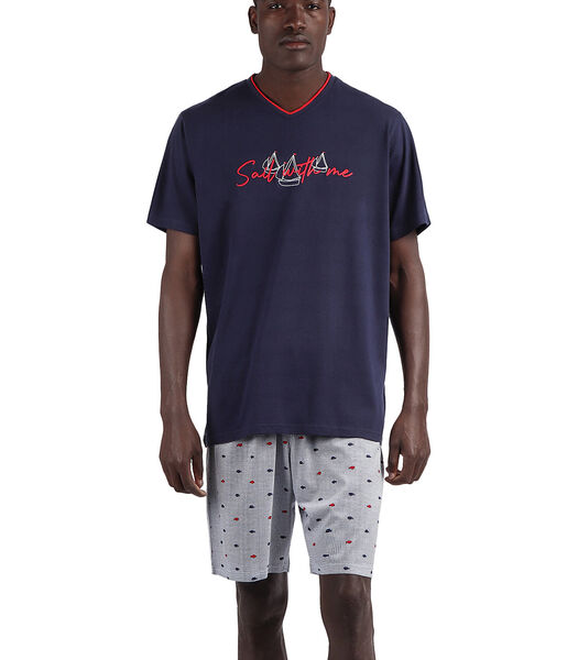 Pyjama loungewear korte broek t-shirt Sailing