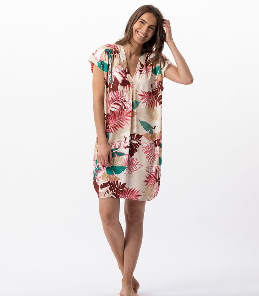 Kaftan imprimé fleurs en 100% viscose CAMÉLIA 740