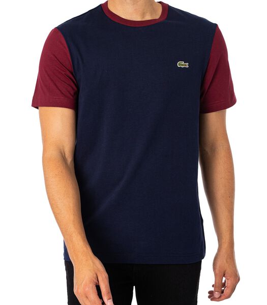Jersey T-Shirt Met Kleurvlakken
