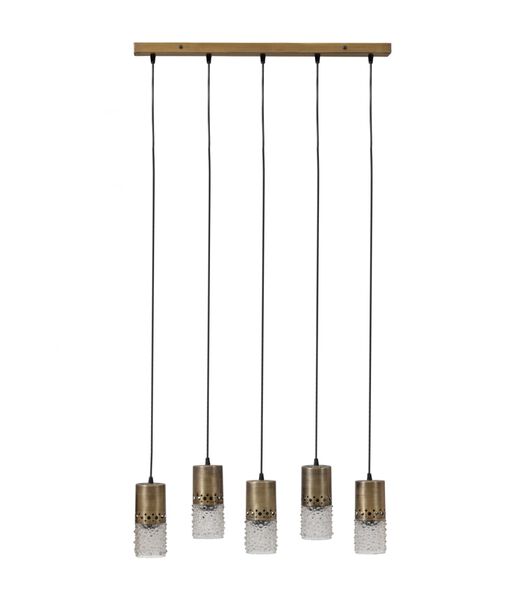 Lampe à suspension - Verre - Laiton antique - 140x71x10 cm - Sprinkle