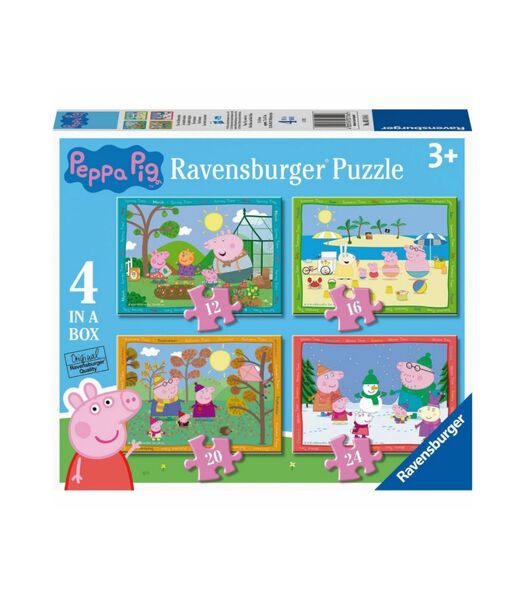 4-en-1 puzzle pour enfants Peppa Big : 4 saisons (12+16+20+24 pièces)
