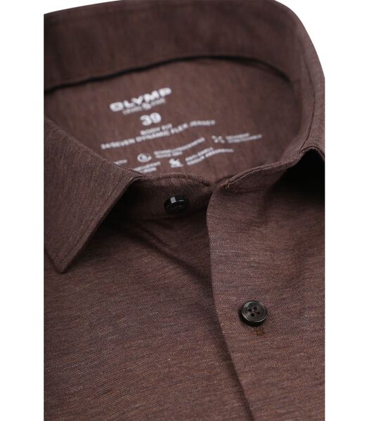 OLYMP Chemise Level 5 24/Seven Marron Mélanger