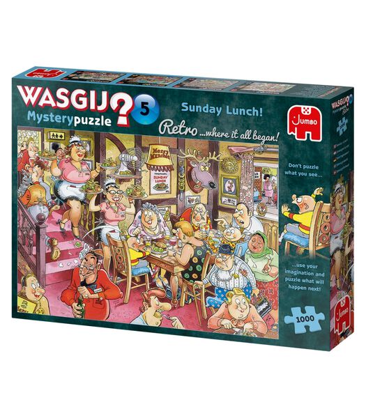 puzzel Wasgij Retro Mystery 5 - Zondagse Lunch! - 1000 stukjes
