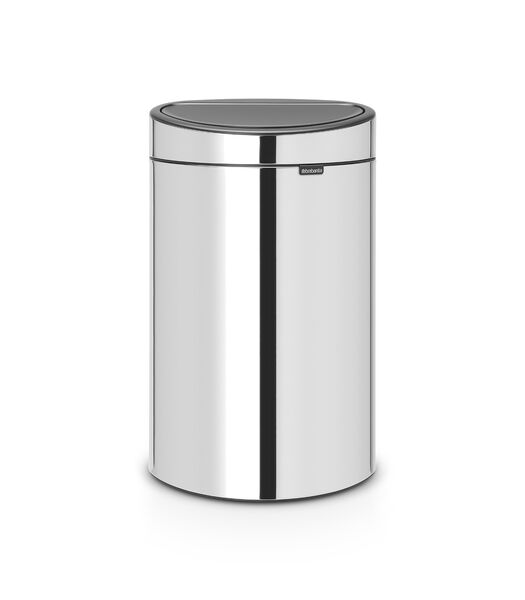 Touch Bin New, 40 litres, Brilliant Steel