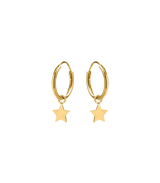 Boucles d'oreilles, essential en argent 925 sterling avec finition en plaqué or jaune 18kt