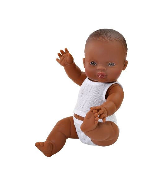 Gordi Baby Doll Boy Pyjama brun foncé - 34 cm