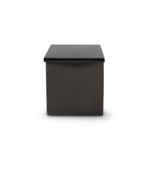 Wattenpot 11x11xH12cm geborsteld Zwart Vanity