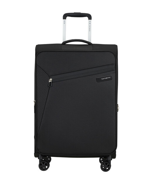 Litebeam Reiskoffer spinner (4 wielen) handbagage 55 x 20 x 40 cm BLACK