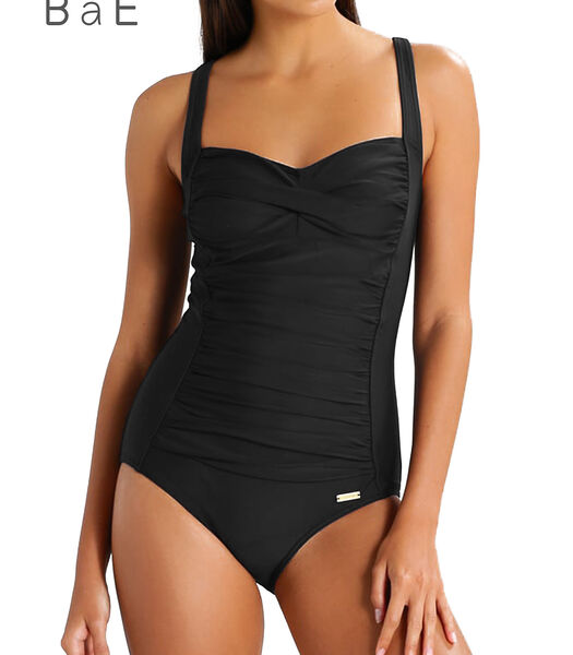 Maillot de bain amincissant 1 pièce TK-5 noir B à E