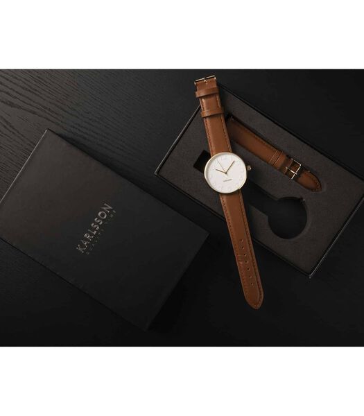 Horloge Mr. Black - Wit - Ø4cm