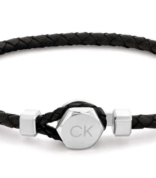 CK armband leer zwart 35000260
