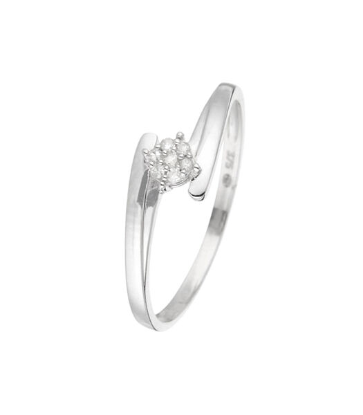 Ring 'Dava' witgoud en diamanten