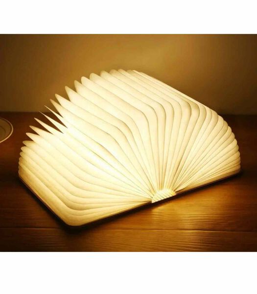 LIVRE - Lampe veilleuse à poser led couverture en bois