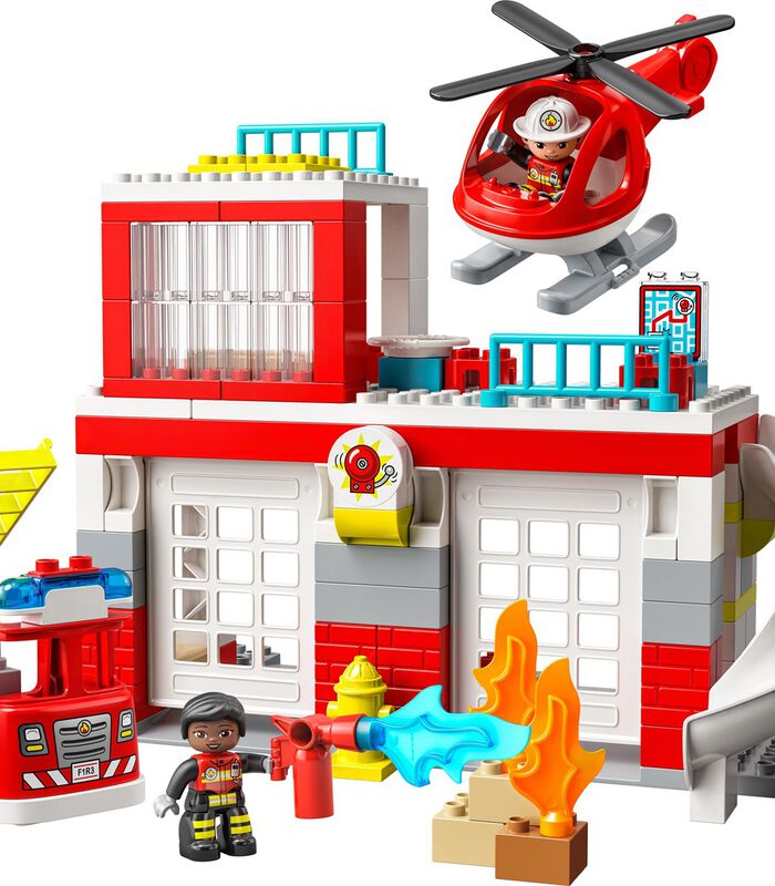 10970 La Caserne Et L'Hélicoptère Des Pompiers - LEGO - DUPLO