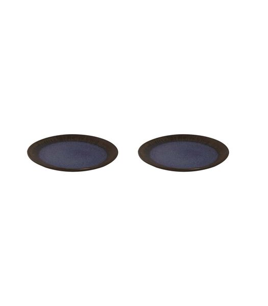 Assiettes Tama 28.5 cm Bleu Noir  cérame 2 pièce(s)