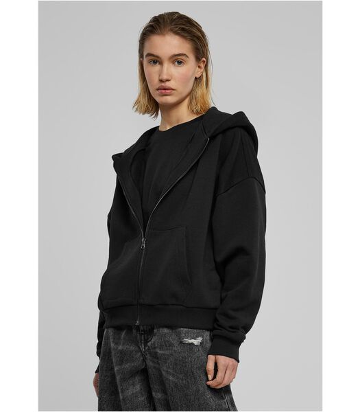 Sweatshirt à capuche zippé femme