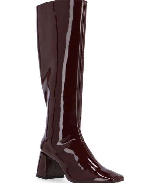 Chalk - Bottes Hautes en Cuir Vegan Bordeaux