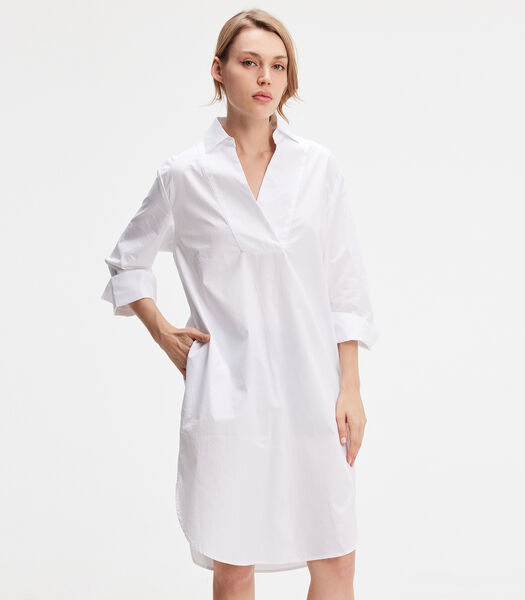 Robe chemise minimaliste en coton