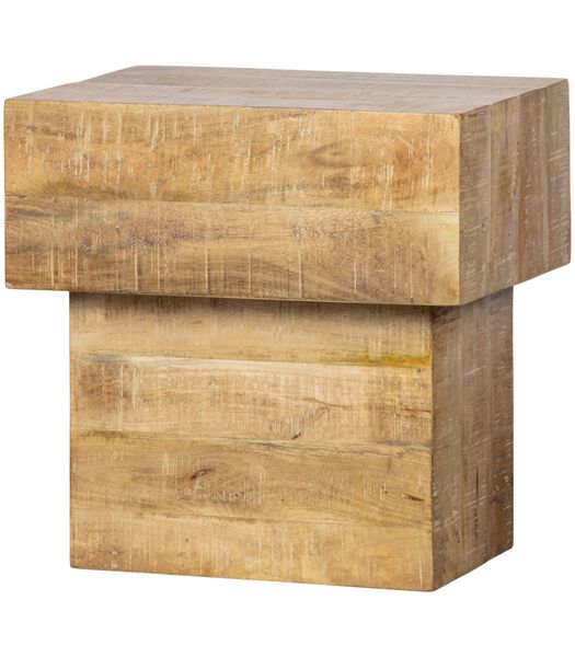 Table basse - Bois de manguier - Naturelle - 50x50x35 cm - Balk