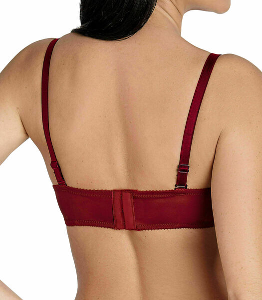 Soutien-gorge bustier bandeau Primerose bordeaux