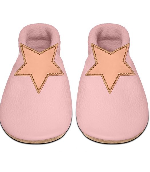 Chaussons bébé en cuir souple