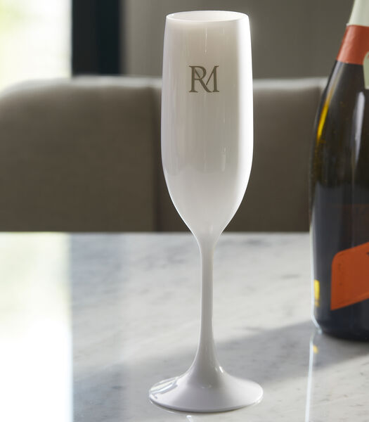 RM Monogram Outdoor champagneglas Wit - champagnecoupe