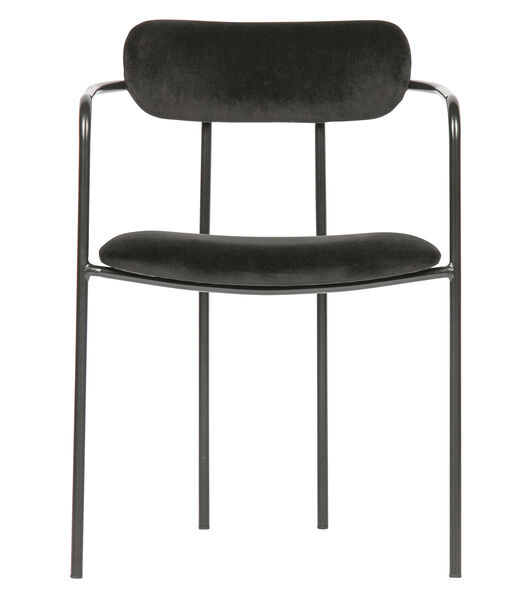 Lot de 2 chaises de table - Velours - Vert - 74x52x50 - Ivy