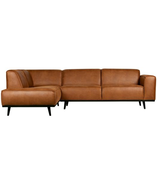 Statement Hoekbank Links - Ecoleer - Cognac - 77x274x210