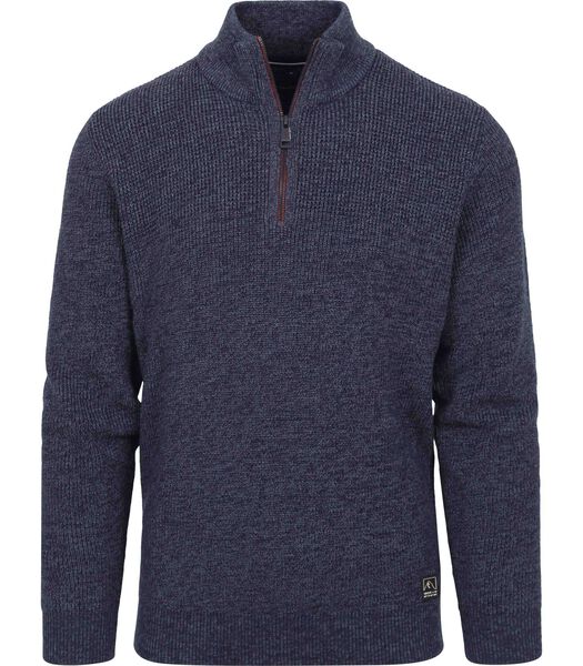 Casa Moda Half Zip Trui Blauw