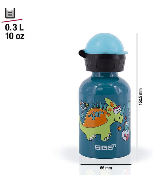 Aluminium kinderwaterfles Petit Dino 0.3L