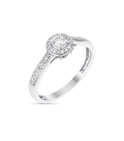 Ring 'Brillant Somptueux' witgoud en diamanten