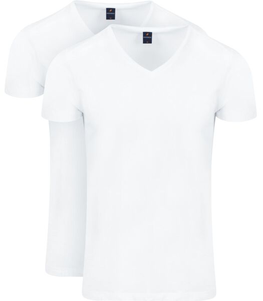 Vitasu T-Shirt V-Hals Wit 2-Pack