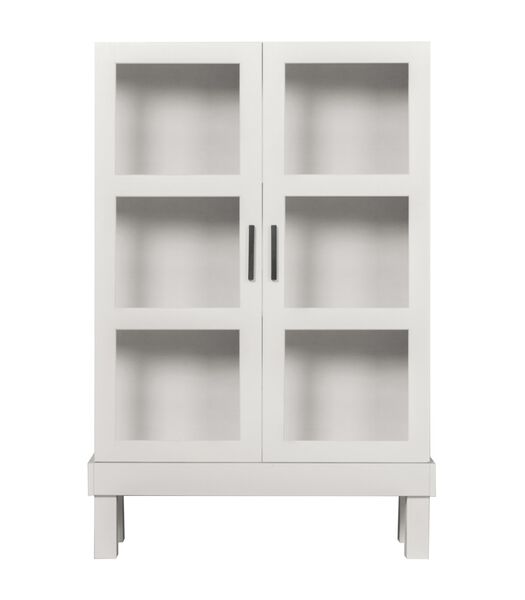 Bonk Vitrinekast - Grenen - Mist - 160x103x37