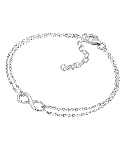 Bracelet Femmes Infinité Tendance Symbole En Argent Sterling 925