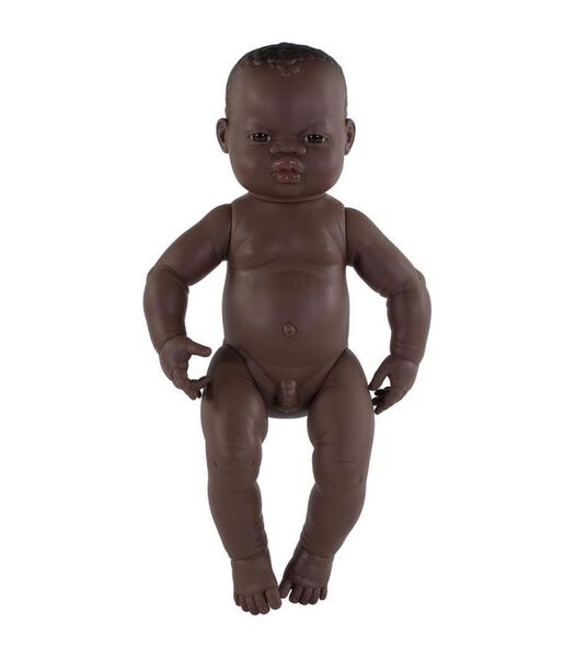 Babypop Jongen Donkerbruin Vanillegeur - 40 cm