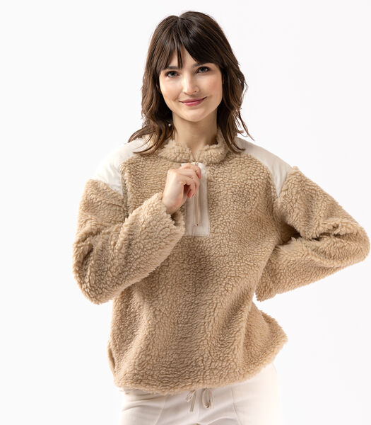 ANGORA 630 beige fleecesweater