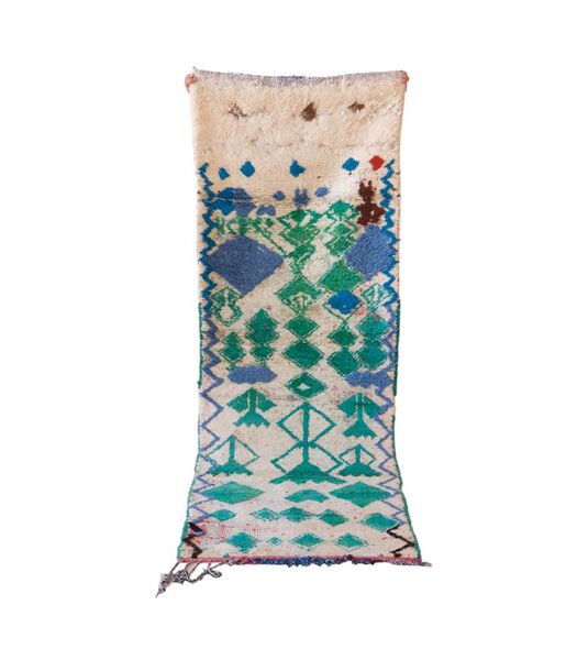 Marokkaans berber tapijt pure wol 249 x 91 cm