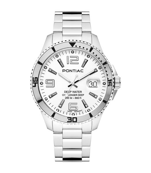 Deep Water Swiss movement saffier bicolor staal P20090