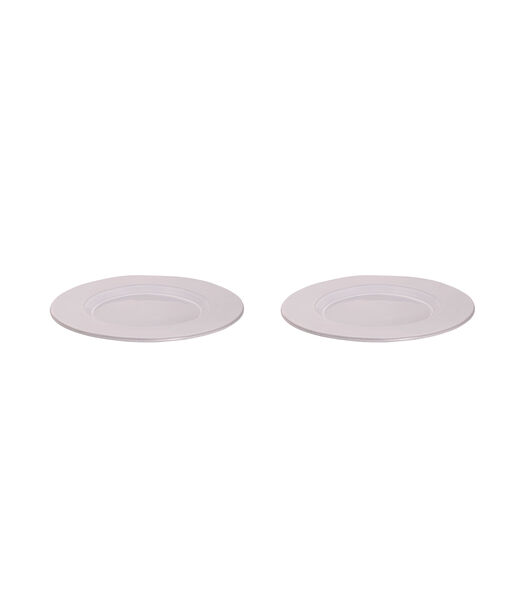 Assiette Ecogres Plano 29 cm  2 pièces Blanc