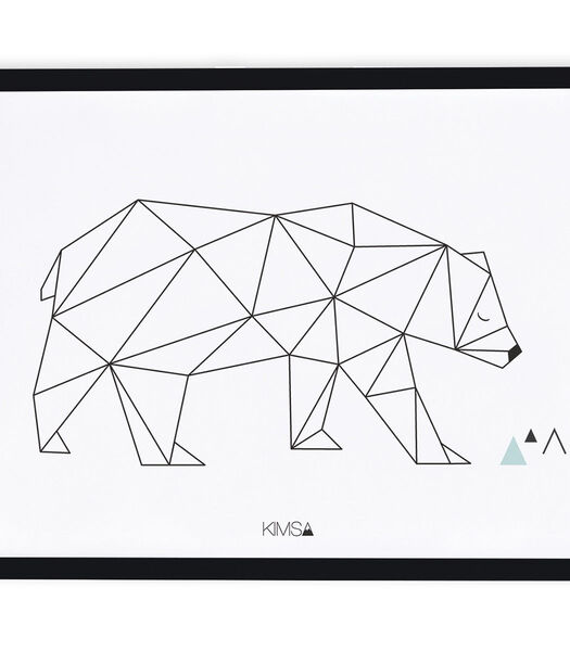 ORIGAMI - Affiche encadrée ours (P0182C)