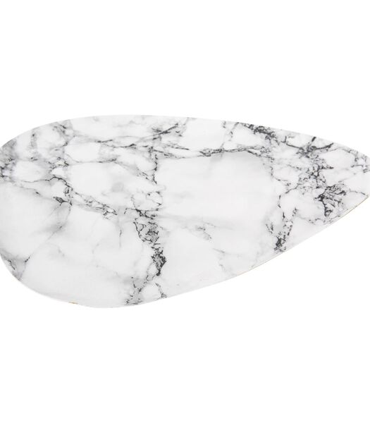 Dienblad Marble Look  - Wit - 34x30x1 cm
