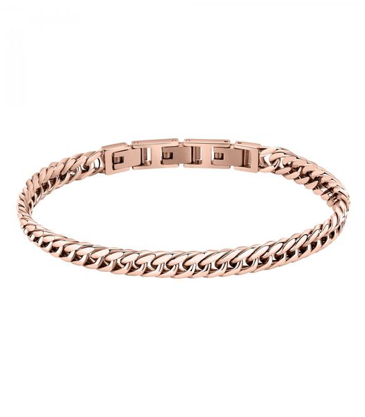 Armband in staal, roze goud PVD CATENE